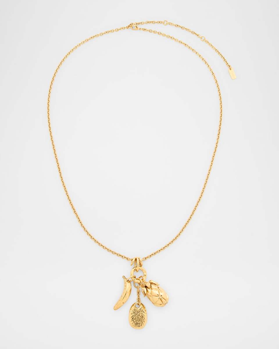 Bananas Brass Pendant Necklace